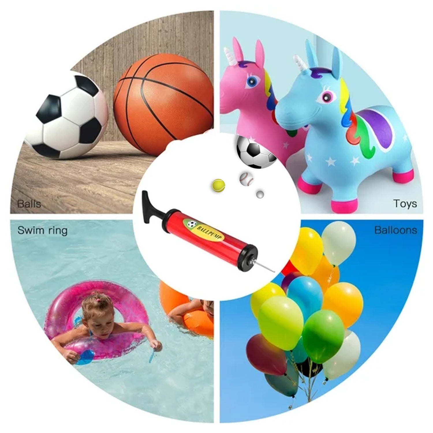 Inflator Air Ball Pump Soft Bouncing Ball Development Kids Toy, Sports Plastic Pump for Soccer, Basketball, Football, Volleyball Ball (24 CM & 33.5 Cm) Inflator Air Ball Pump Soft Bouncing Ball Development Kids Toy, Sports Plastic Pump for Soccer, Basketball, Football, Volleyball Ball (24 CM & 33.5 Cm)